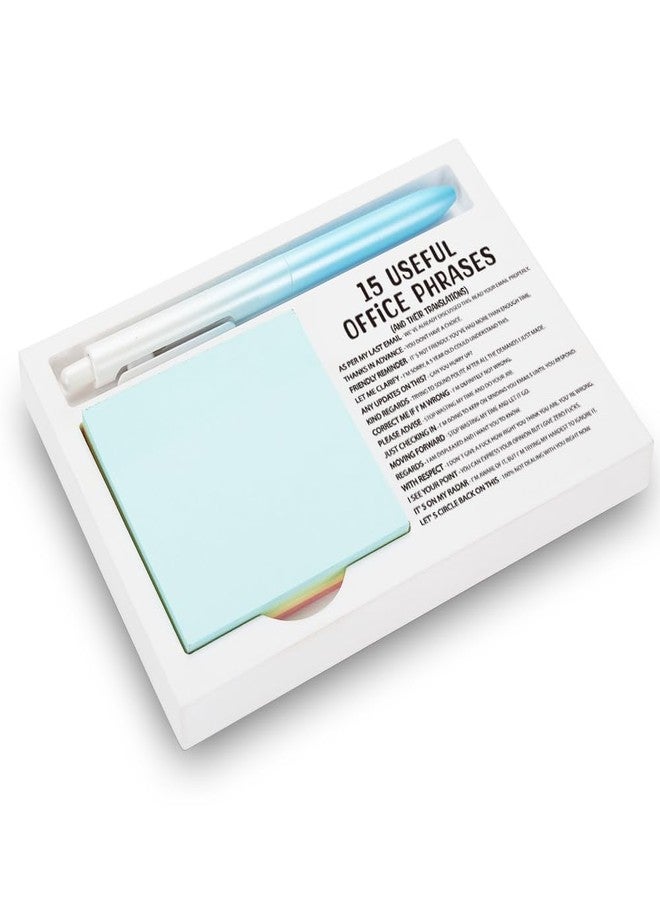 FOUGSTA Funny Office Gift for Coworkers, Workplace Humor Decor with 15 Useful Phrases, Wooden Sticky Note Holder with Office Quote, 16.5 x 12 x 1.5 cm,XXW14 - Image 1