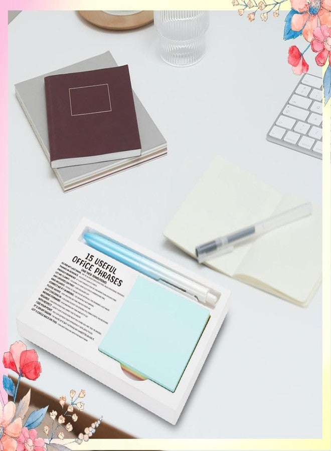 FOUGSTA Funny Office Gift for Coworkers, Workplace Humor Decor with 15 Useful Phrases, Wooden Sticky Note Holder with Office Quote, 16.5 x 12 x 1.5 cm,XXW14 - Image 2