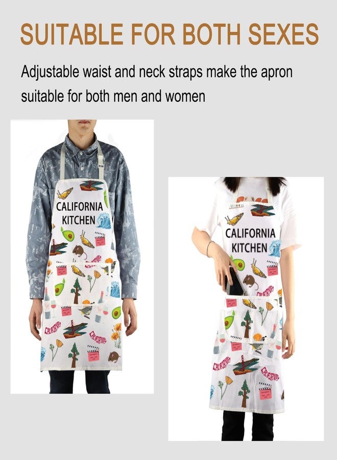 PXTIDY California Kitchen Apron California Trip Vacation Merch California Themed California Souvenirs Cooking Baking Apron (CALIFORNIA KITCHEN apron) - Image 4