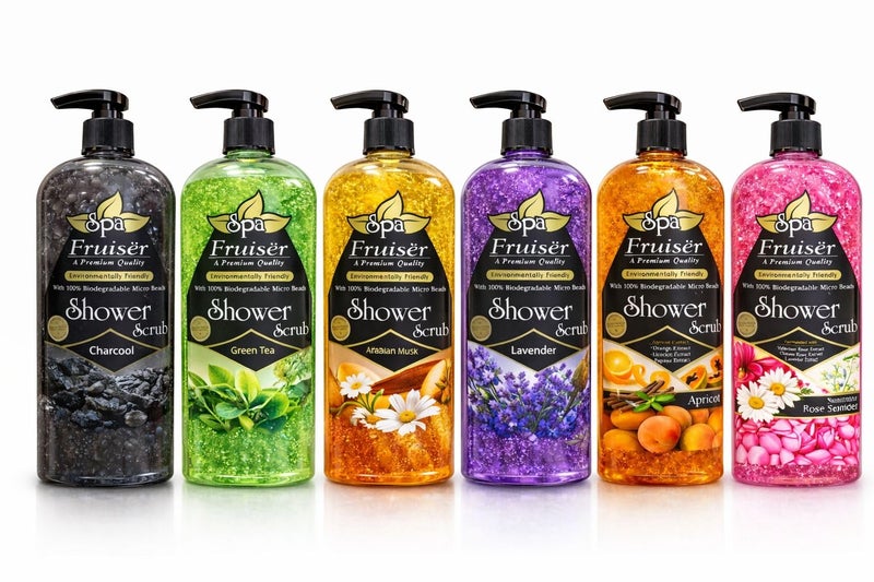 Fruiser Shower Scrub Exfoliating Body Scrub for Smooth & Glowing Skin – Deep Cleansing Moisturizing Shower Exfoliator for All Skin Types, 730ml (Lavender) - Image 4