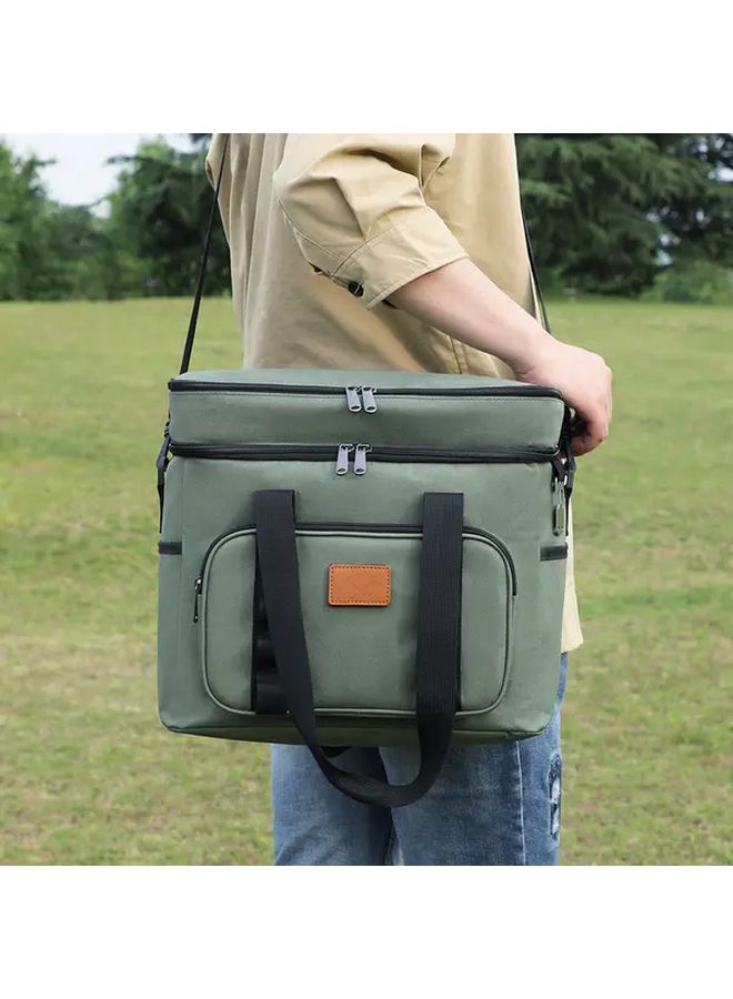 Large Capacity Black Camping Storage Bag Detachable Shoulder Strap All Season Use - Image 1