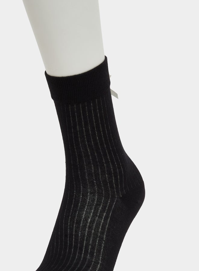 ستايلي طقم جوارب بطبعة فيونكة - قطعتين - Image 3