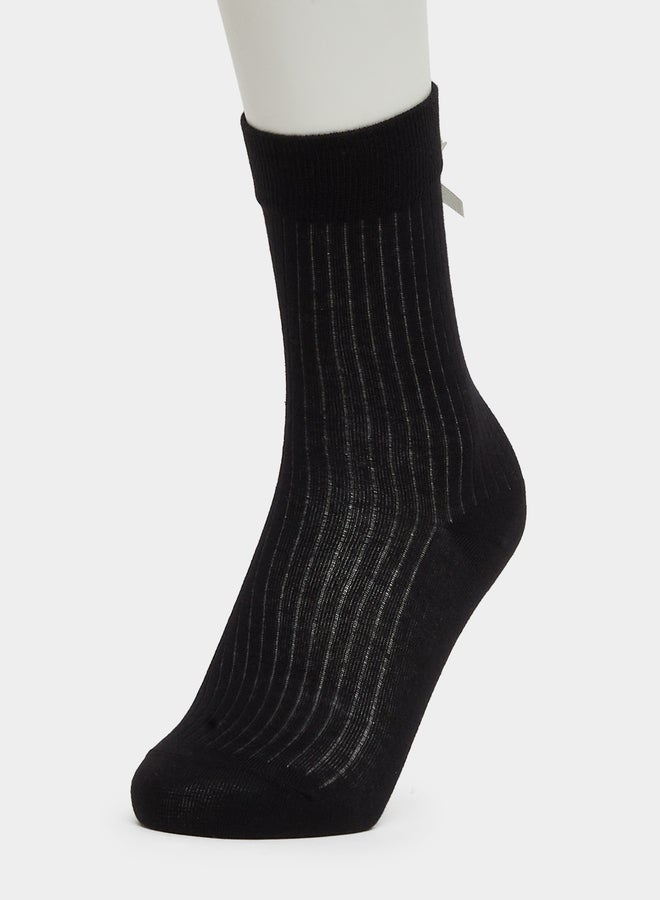 ستايلي طقم جوارب بطبعة فيونكة - قطعتين - Image 2