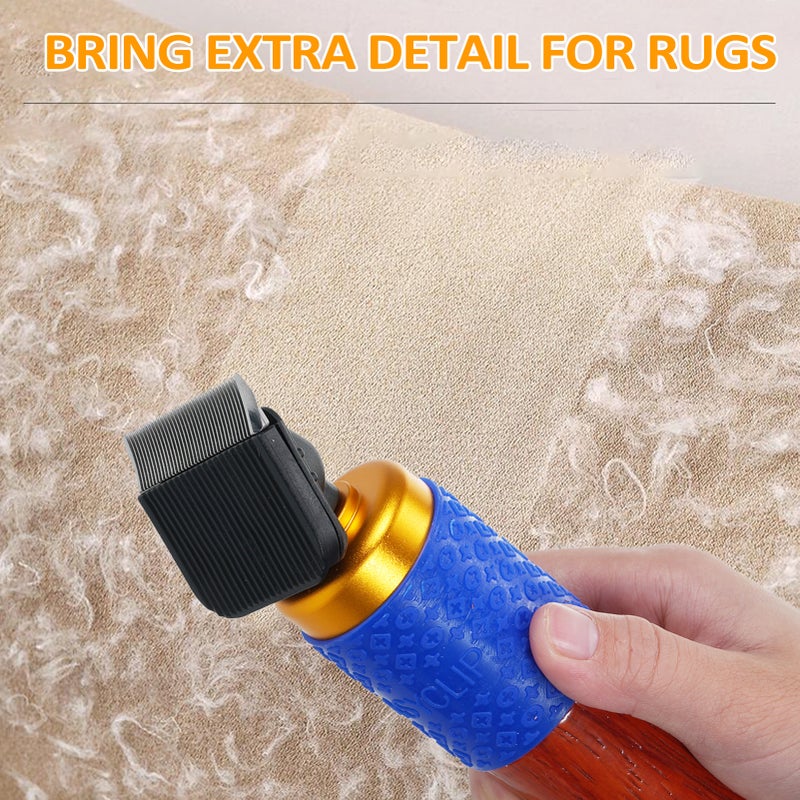 Carpet Trimmer with Shearing Guide Rug Tufting Carver Clippers Tufting Rug Clippers Kits Electric Stepless Speed Low Noise for Clean Handmade Rug Keep Tufted Rug Surface Uniform 200W - Image 4