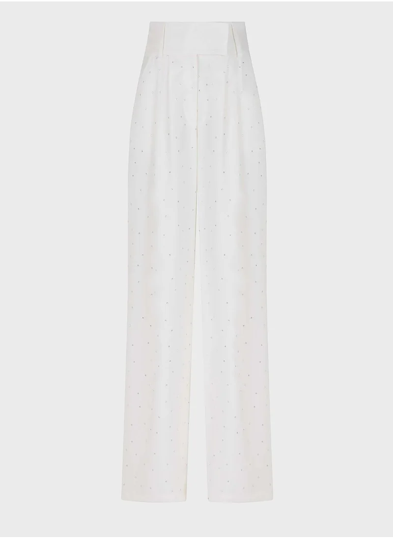 نوكتورن Stone Embroidered Wide Leg Pants
