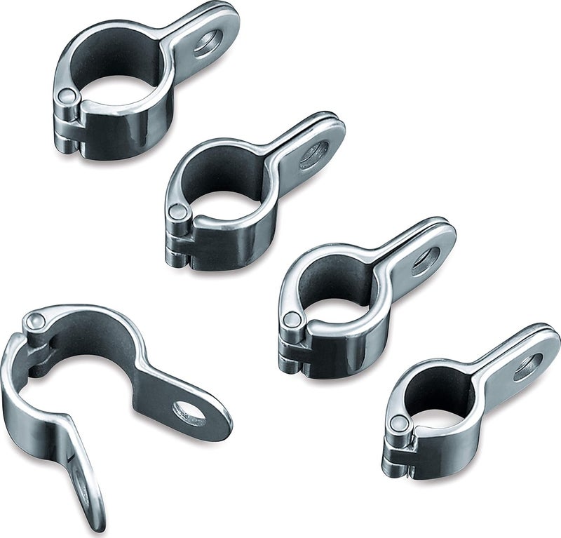 Kuryakyn 1001 Magnum Quick Clamps for 1-1/2" Engine Guards or Tubing, Chrome, 1 Pair