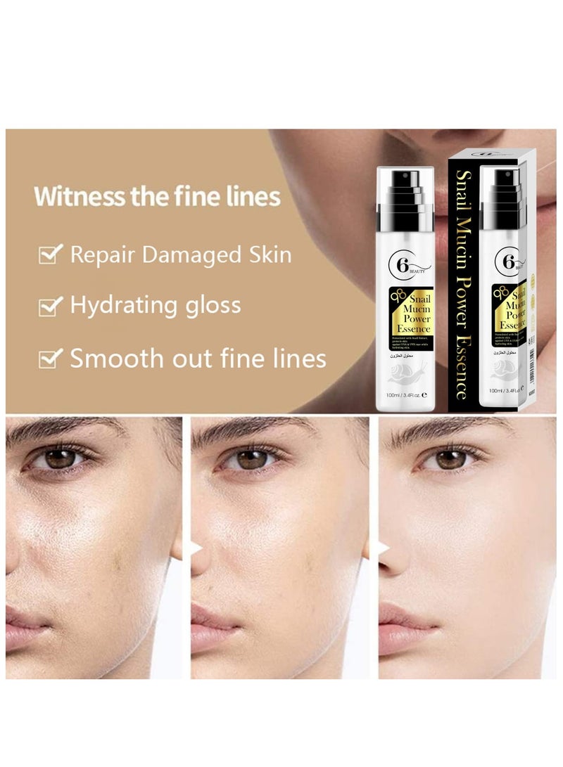 6 BEAUTY Snail Mucin Power Essence  100 ML  - Image 2