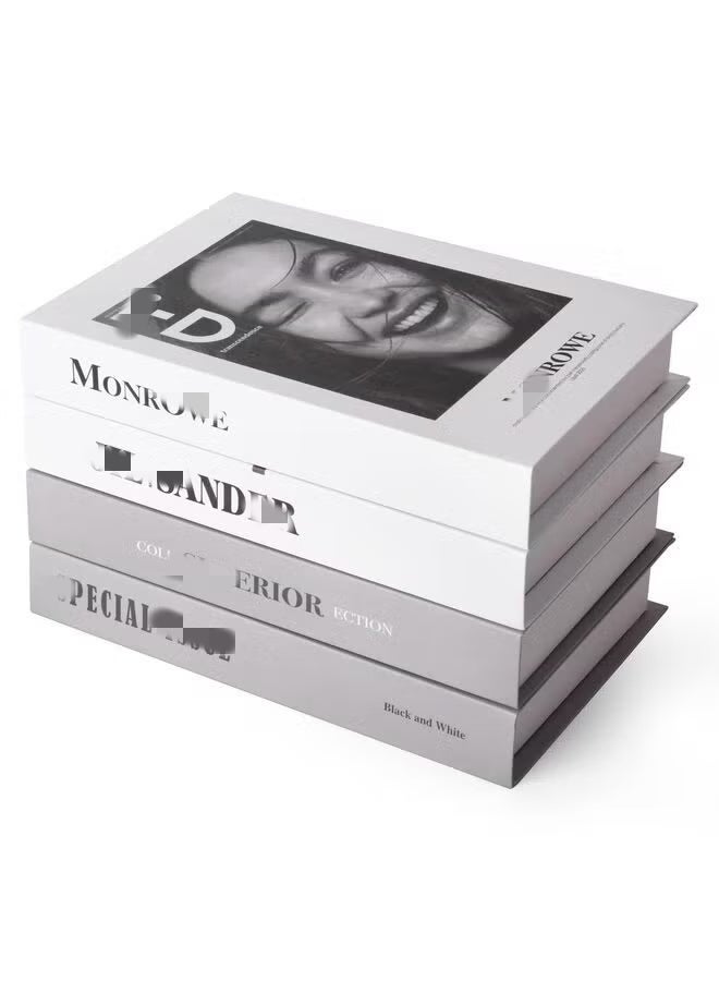 4 PCS Faux Books for Decoration, Modern Fashion Decorative Books Set for Hardcover Home Decor, Fake Book Stacks Display for Bookshelf Living Room Decor - Image 5