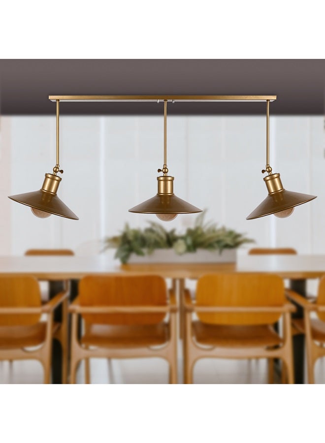 El Rawda Lighting Ja Ceiling Lamp | modern decorative LED E27 pendant light ceiling lamp hanging | suitable for any room | Color: Gold | Size: 37x90x37 cm - Image 2