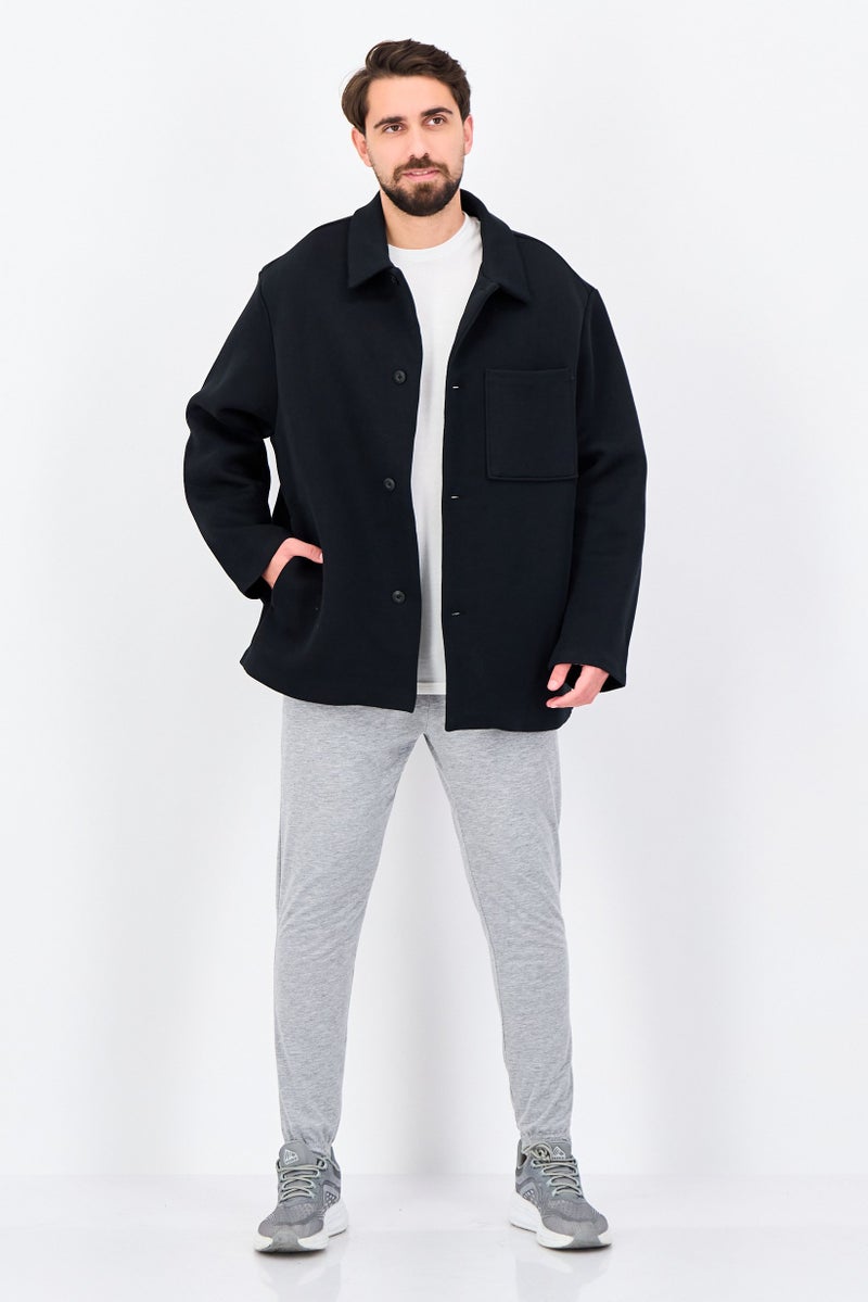 Nike Men Oversize Fit Long Sleeve Outdoor Shirt Jacket, Black - Image 3