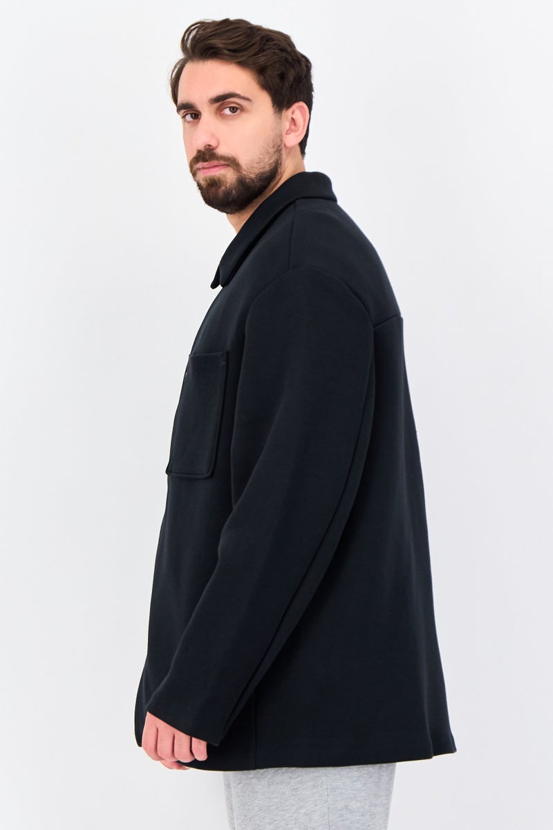 Nike Men Oversize Fit Long Sleeve Outdoor Shirt Jacket, Black - Image 4