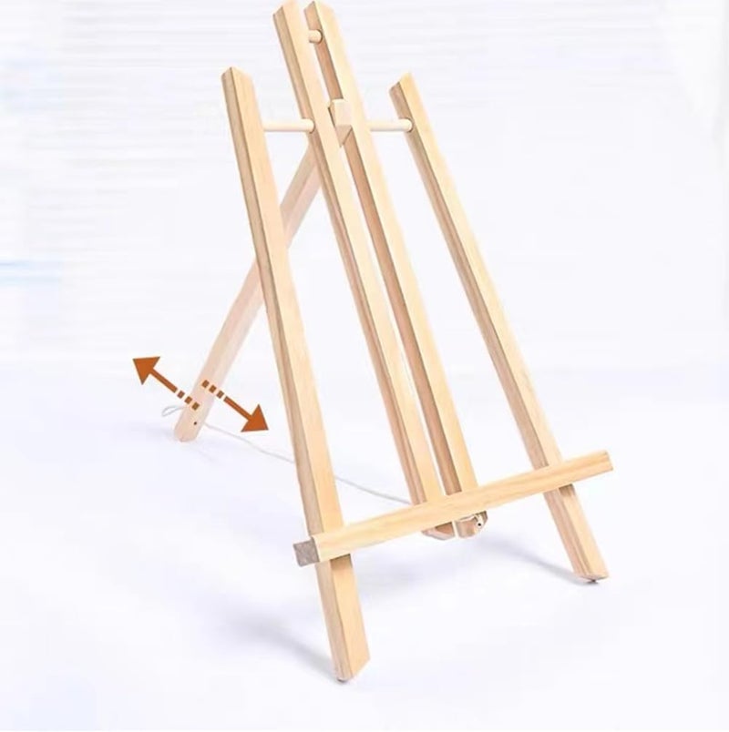DSUWAZU 11.8" Wood Easels, Small Tabletop Display Stand, Tripod, Painting Party Easel, Kids Student Tabletop Easels for Painting, Portable Canvas Photo Picture Sign Holder - Image 3