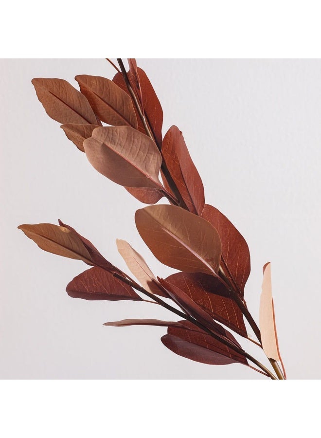 DANUBE HOME Bloomvogue Artificial Brown Eucalyptus Branch Flowers Real Touch Bouquet for Wedding Party Garden Shop Home Table Centerpiece Decoration 90Cm Brown  - Image 2