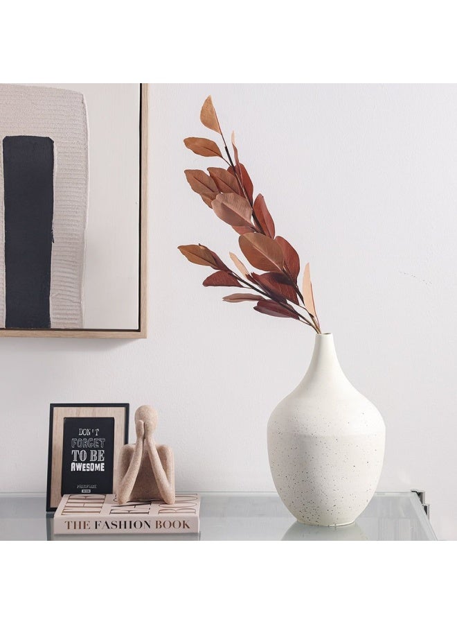 DANUBE HOME Bloomvogue Artificial Brown Eucalyptus Branch Flowers Real Touch Bouquet for Wedding Party Garden Shop Home Table Centerpiece Decoration 90Cm Brown  - Image 3
