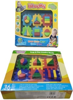 Al Safwa Al Safwa Geometric Shapes Box, 36 Pieces- Multicolor 