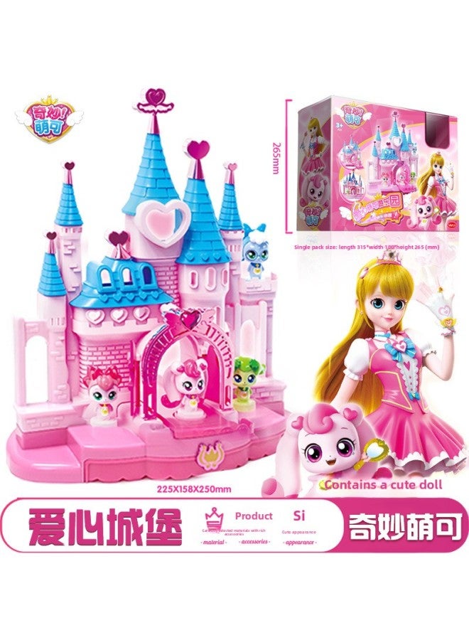 Wonderful Cute Series Toy Surprise Mirror Box Music Box Girl Love Princess Wand Doll Magic Stick-Color:Love Princess Transformation Suit (Crown + Ring + Earrings + Bracelet + Magic Wand) Lighting Sound Effect  - Image 3