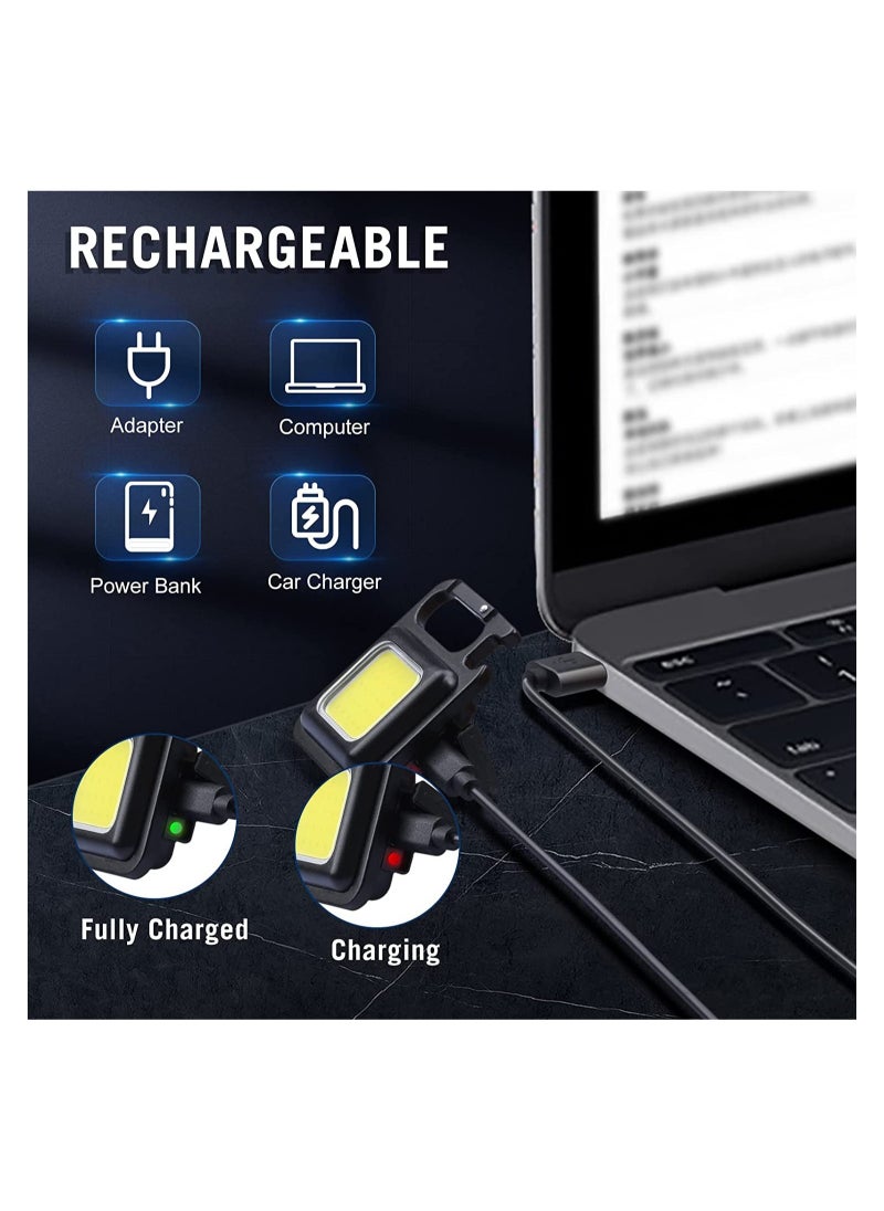 ELTRAZONE - Rechargeable LED Flashlight Mini Light - COB Flashlights with 800 Lumens Bright and 4 Modes & Waterproof Emergency Lights for Walk the Dog Fishing and Camping etc(USB Charging Cable included) - Image 1