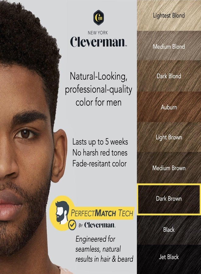 Cleverman Hair & Beard Dye Kit for Men, All-in-One Reusable Mens Hair Color, Natural Gray Coverage, Ammonia-Free Beard Mustache Dye for Men (Dark Brown for Black Men) - Image 5