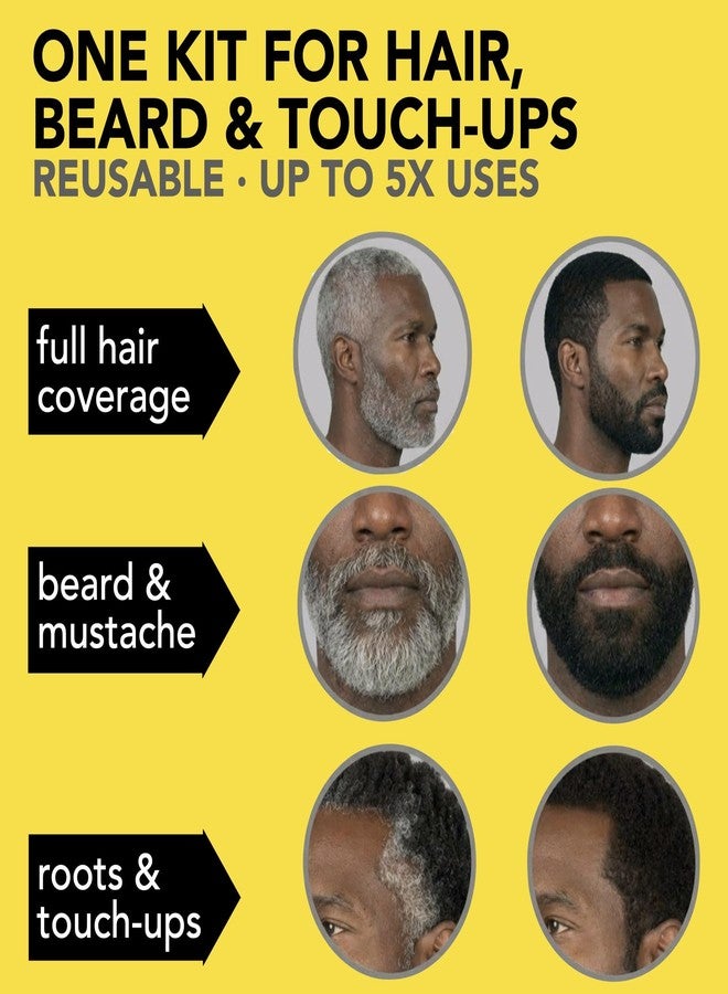 Cleverman Hair & Beard Dye Kit for Men, All-in-One Reusable Mens Hair Color, Natural Gray Coverage, Ammonia-Free Beard Mustache Dye for Men (Dark Brown for Black Men) - Image 2