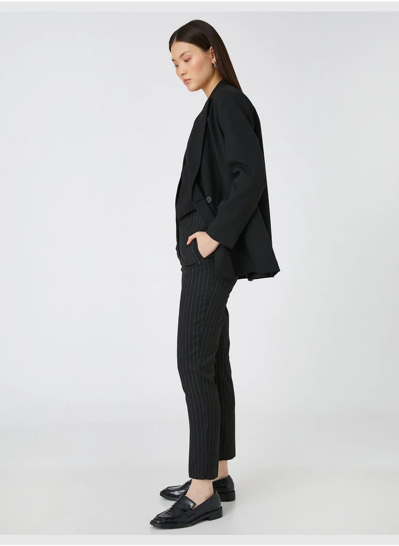 KOTON High Rise Crop Trousers