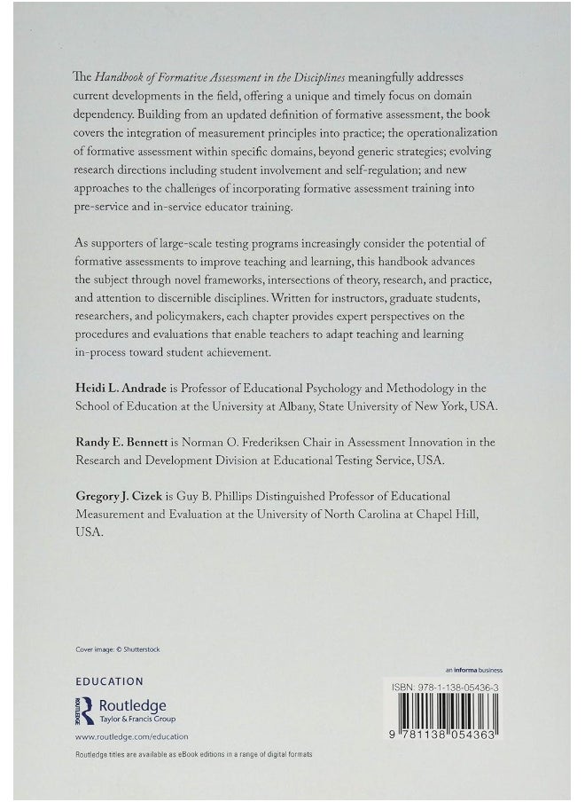 Routledge Handbook of Formative Assessment in the Disciplines  - Image 2