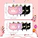 Zomiboo 8 Pieces Crown Cat Foil Balloons Cute Kitty Cat Kitten Birthday Balloons Animal Themed Party Supplies Pink Black Small Size Cute Style - Image 2