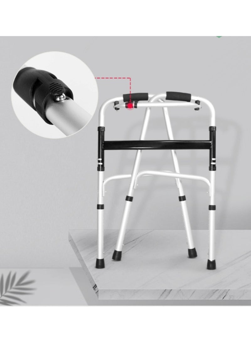 Huitich Foldable Telescopic Aluminum Walker for Elderly & Disabled Lightweight Rehabilitation Aid - Image 3
