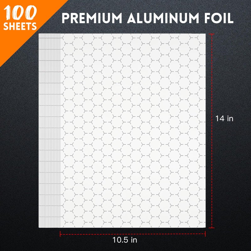 EcoDispose Pre-Cut Insulated Foil Sandwich Wrap Sheets Grease-Resistant for Hot Food (10-1/2" x 14",100 PCS) - Image 2