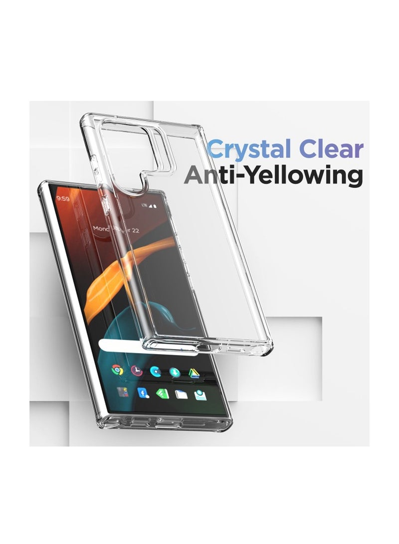 Wtech Destiny Series TPU Soft Corners With Hard PC Case Cover For Samsung Galaxy S23 Ultra 5G 2023 Clear - Image 3