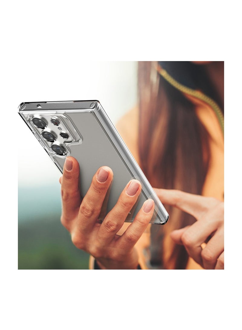 Wtech Destiny Series TPU Soft Corners With Hard PC Case Cover For Samsung Galaxy S23 Ultra 5G 2023 Clear - Image 2