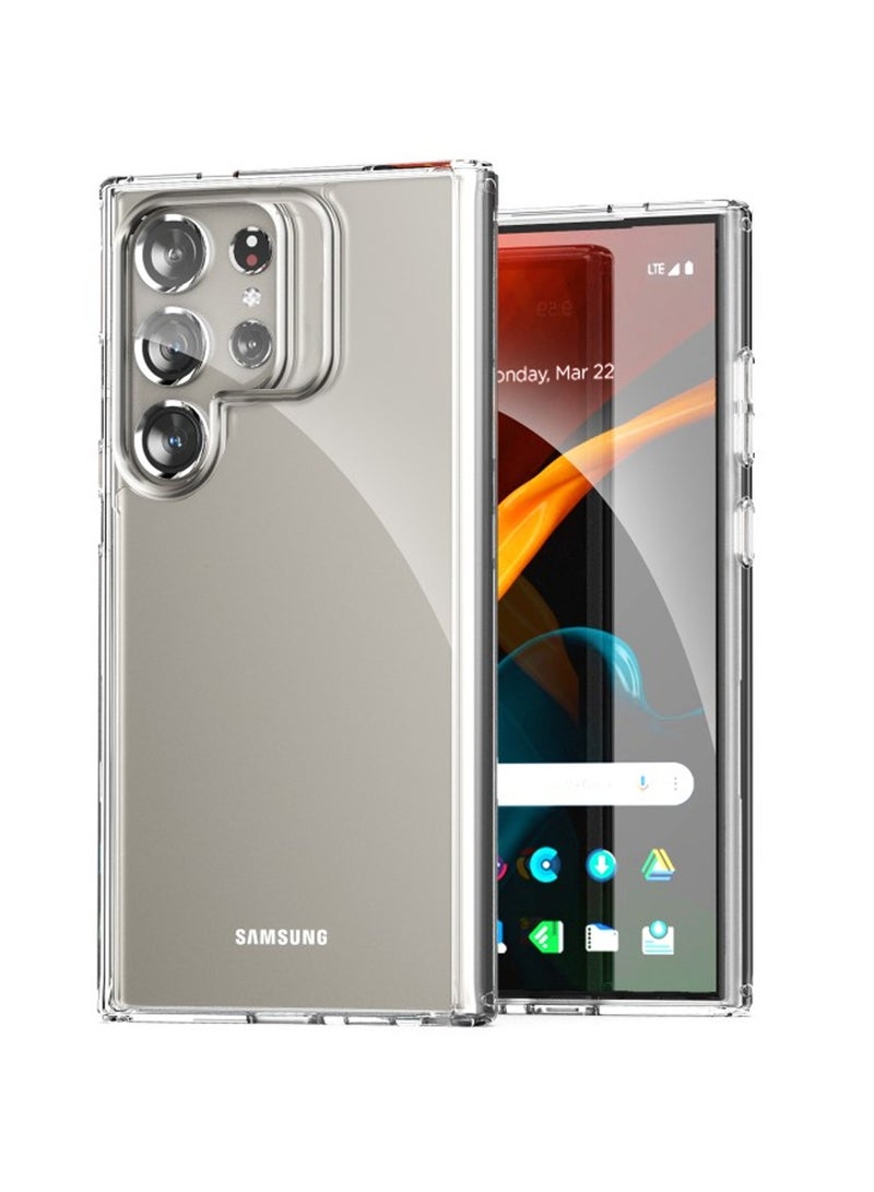 Wtech Destiny Series TPU Soft Corners With Hard PC Case Cover For Samsung Galaxy S23 Ultra 5G 2023 Clear - Image 5