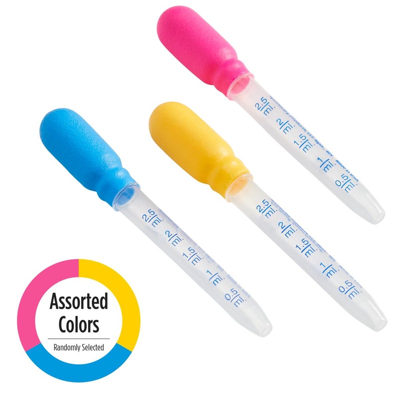 Ezy Dose قطارة دواء سائلة للأطفال EZY DOSE، للأطفال والرضع، سعة 2.5 مل/0.5 ملعقة صغيرة، مصممة بدقة، سهلة الاستخدام مع جرعات دقيقة، قد يختلف اللون، خالية من BPA - Image 4