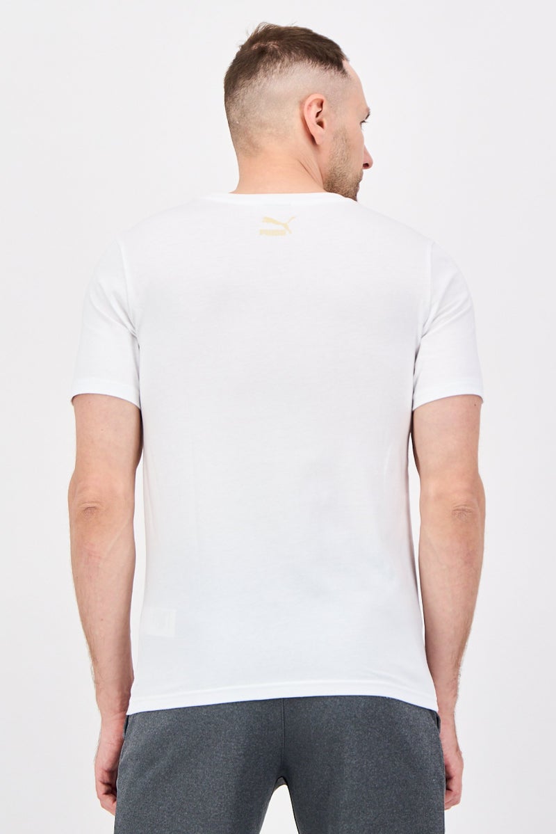 PUMA تي شيرت رجالي قصير الأكمام مناسب لآسيا، أبيض - Image 3