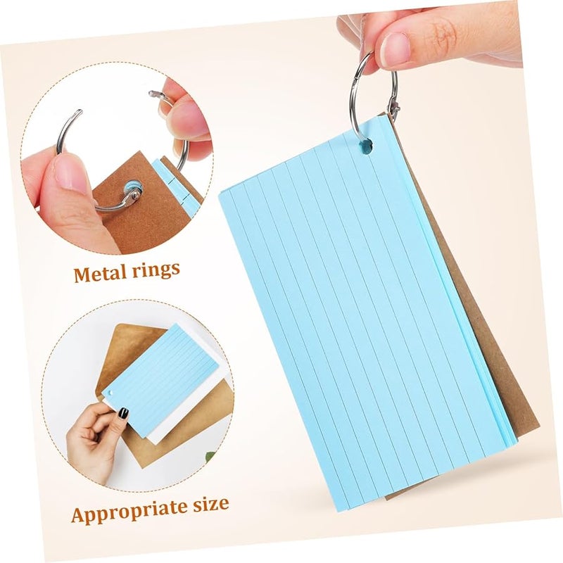 150pcs Ruled Index Cards with Rings Double Sided Flash Cards for Binder - Image 5