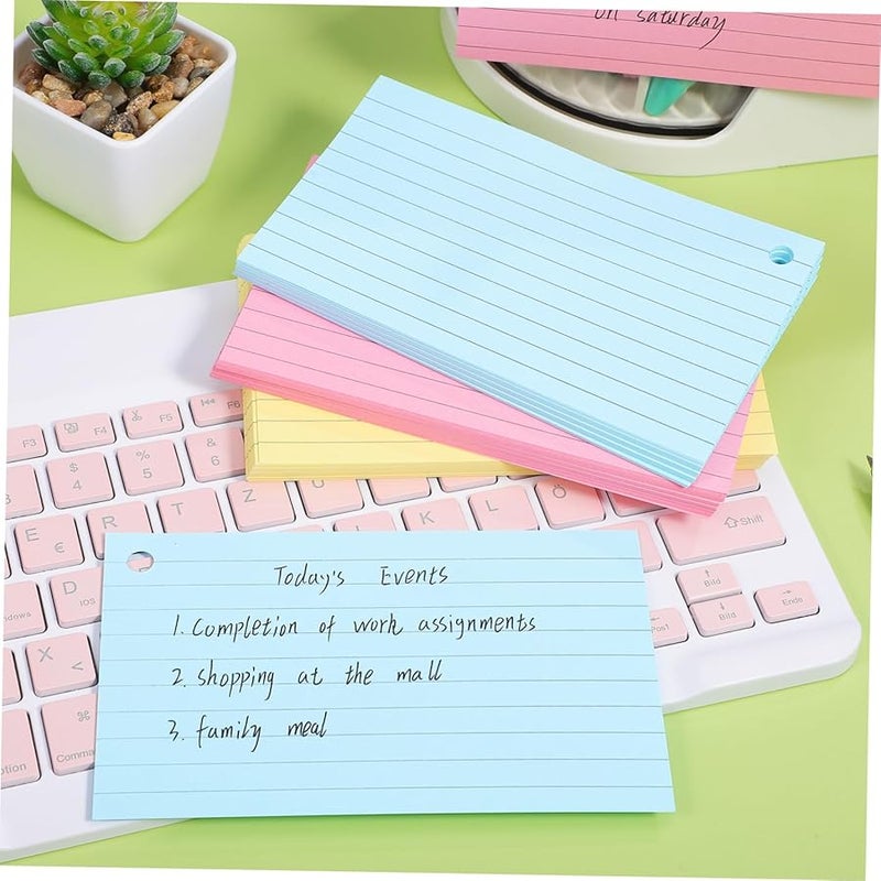 150pcs Ruled Index Cards with Rings Double Sided Flash Cards for Binder - Image 4