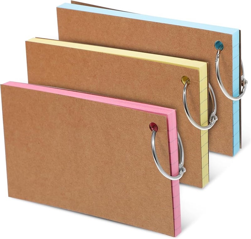 150pcs Ruled Index Cards with Rings Double Sided Flash Cards for Binder - Image 2