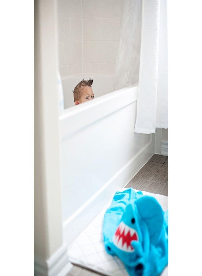 ZOOCCHINI Hooded Bath Towel for Kids - 100% Cotton Terry, Plush & Absorbent for Bathtime or Pool, 50" x 22" (2-6 Years), Sherman The Shark - Image 2