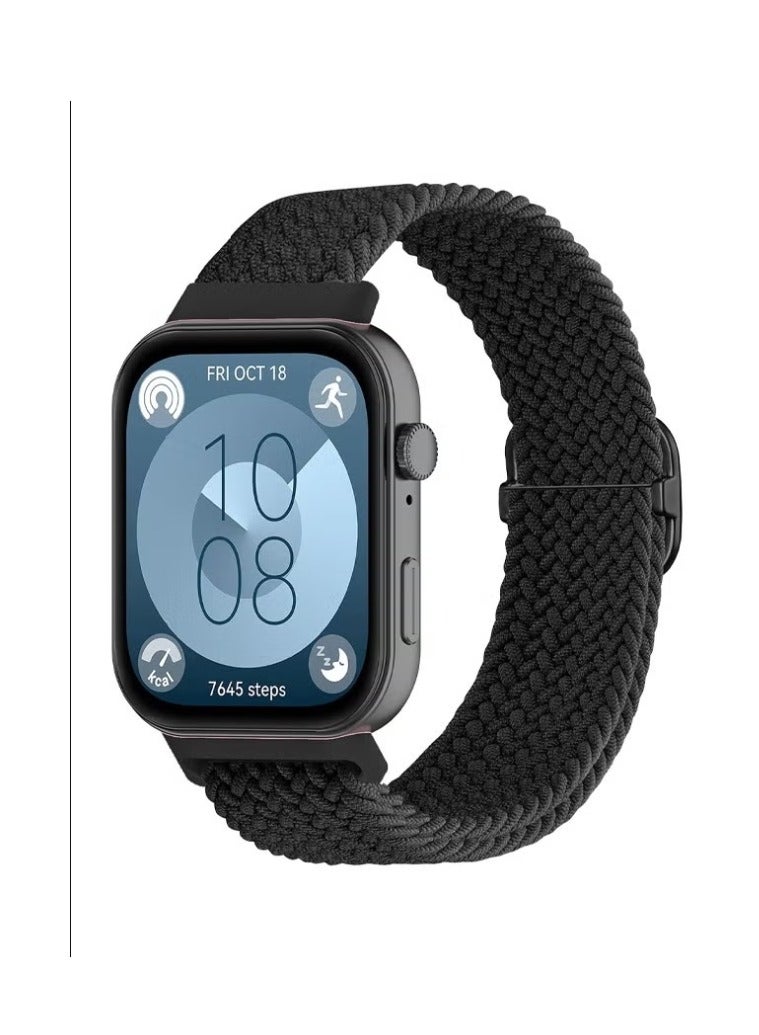 حزام ساعة مكون من قطعتين مناسب لساعة Huawei Watch Fit 3 حزام فيلكرو من النايلون - Image 3