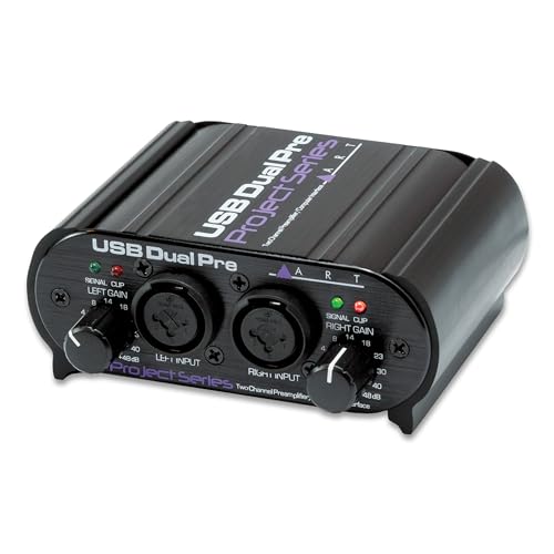 ART USB Dual Pre Two Channel Preamplifier/Computer Interface (USBDUALPREPS),Black - Image 2