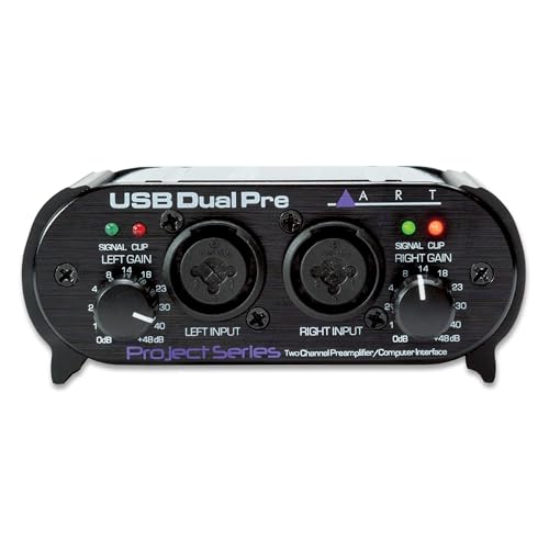 ART USB Dual Pre Two Channel Preamplifier/Computer Interface (USBDUALPREPS),Black - Image 5
