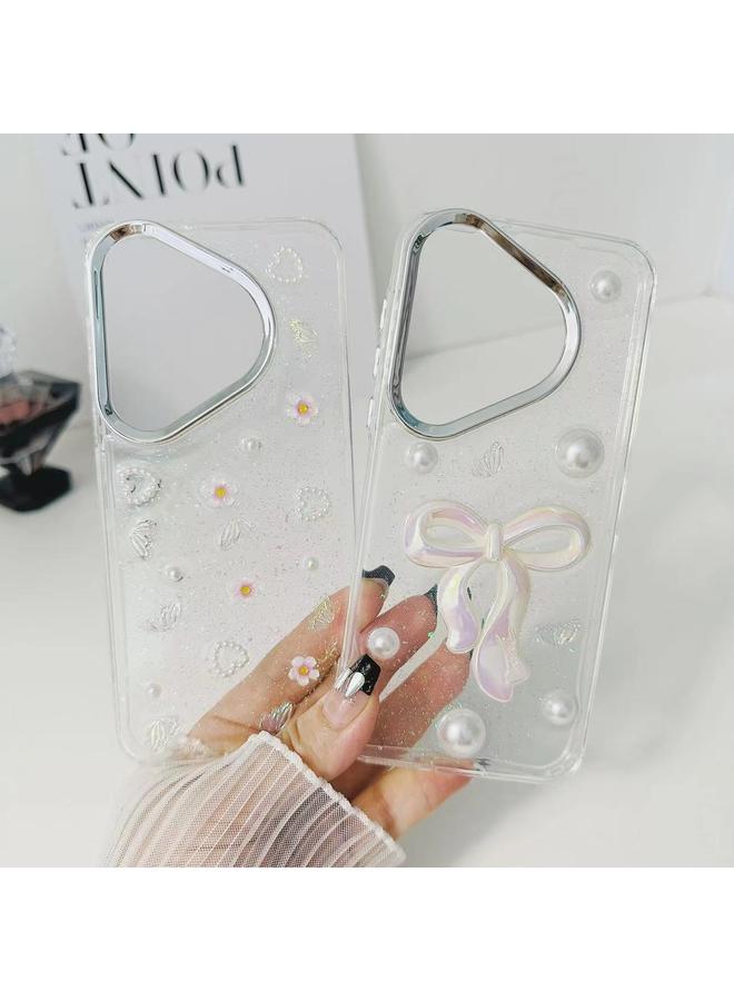 S-TOP Case For Huawei Pura 70 3D Bow Pearl Love Flower TPU Phone Case - Image 3