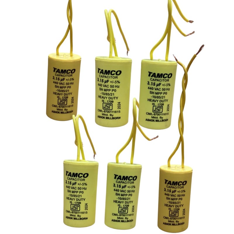 Tamco 315 MFD 440V capacitor for ceiling fan and Mini Cooler Motor pack of 2  - Image 4