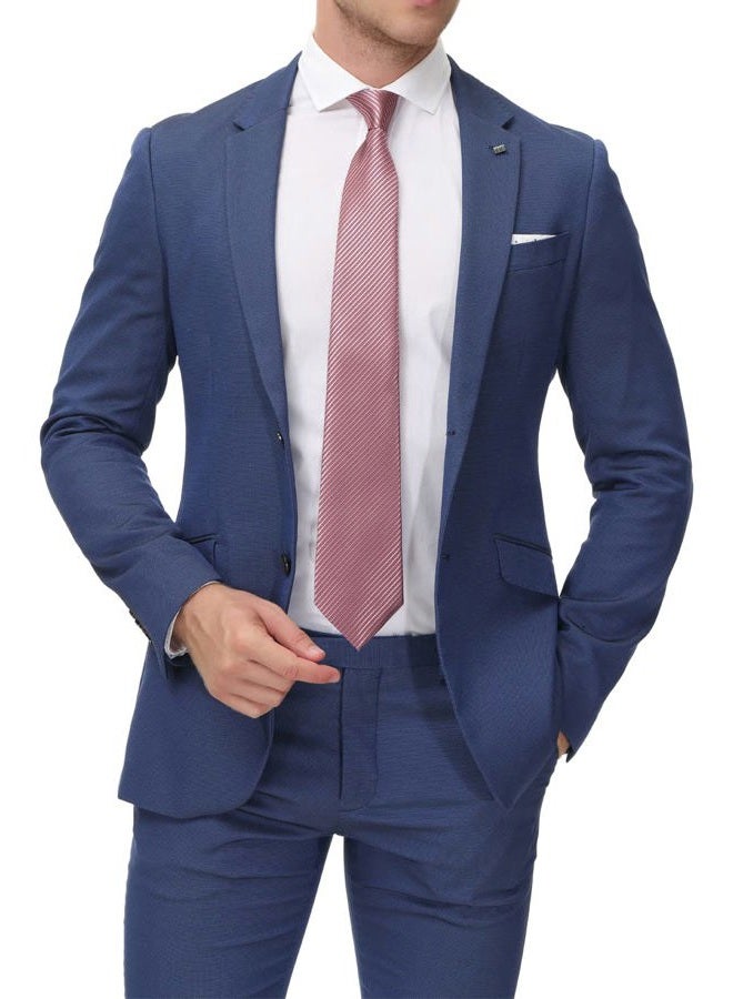 Adulove Men's Silk Woven Jacquard Neck Ties (6 Pieces, Blue/Pink/Orange) - Image 3