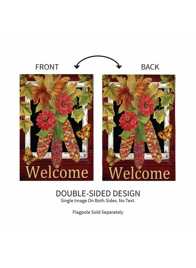 Evergreen Flag Fall Corn Garden Flag, Welcome Fall Garden Flags 12X18 Double Sided, Small Garden Flags For Outside, Fall Decorations For Home, Porch, Yard - Image 3