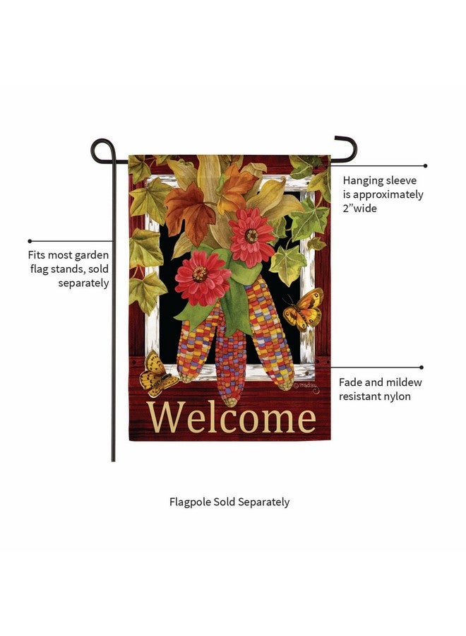 Evergreen Flag Fall Corn Garden Flag, Welcome Fall Garden Flags 12X18 Double Sided, Small Garden Flags For Outside, Fall Decorations For Home, Porch, Yard - Image 4