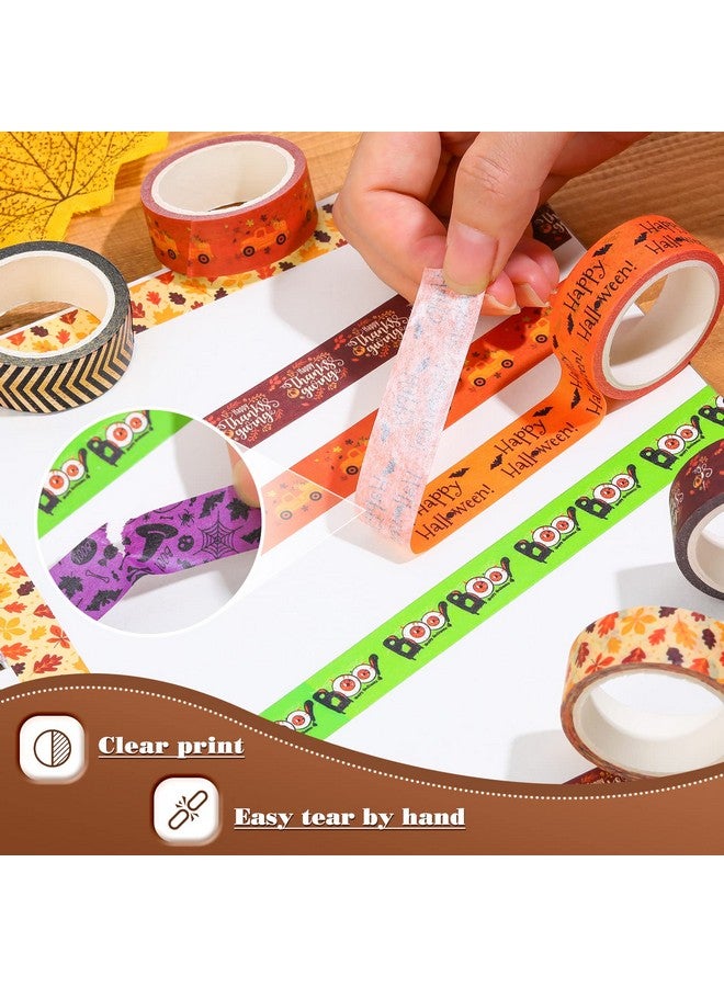 TaoBary 24 Rolls Holiday Washi Tape Seasonal Set 15 Mm Christmas Winter New Year Washi Tape Colored Pattern Festival Washi Tape For Diy Scrapbook Design Journaling Handbook Making Card Wrap Craft Gift - Image 3