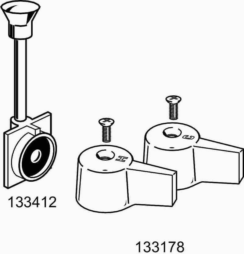 Pro Plus GIDDS-133412 Gate Knob And Washer For Bathcock With Diverter, Chrome - 133412 - Image 3