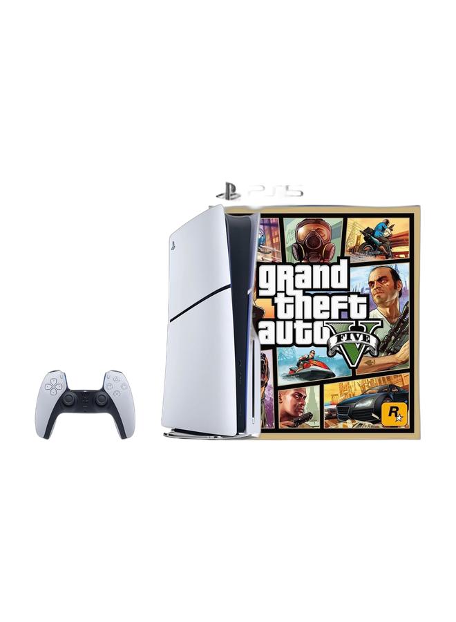 Sony PlayStation 5 With Blu-Ray Disc Version (New Model) - Official KSA Version & Grand Theft Auto V - PlayStation 5 (PS5) Bundle - Image 2