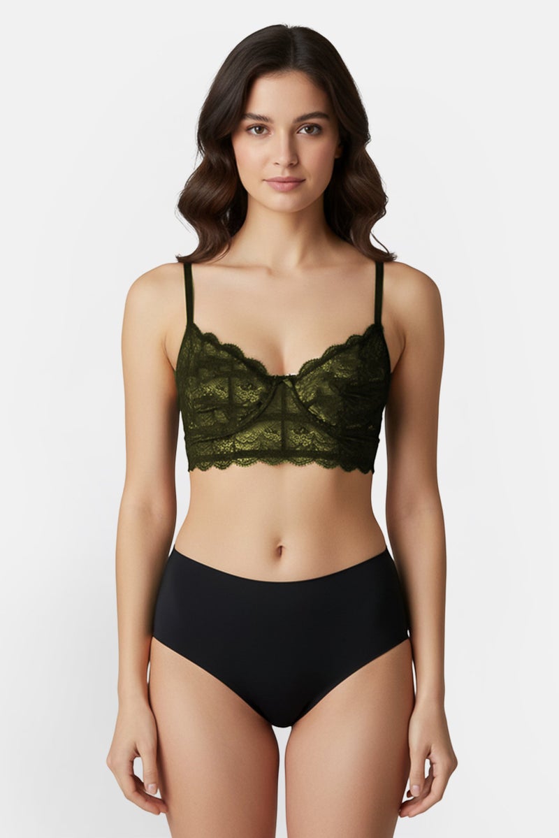 bebe سراويل داخلية نسائية 3 قطع بتصميم ليزر مقطوع، متعددة الألوان - Image 1