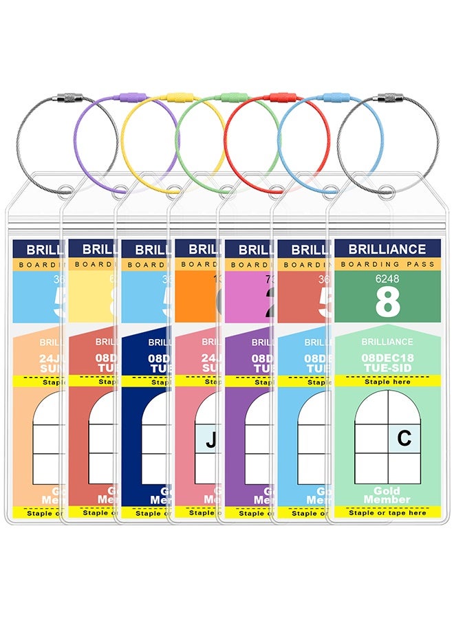 HOME-MART 7 Pack Cruise Luggage Tags for Cruise Ship Essentials for NCL, Princess, MSC Cruise Ships - Image 1